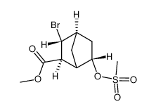 (2S,3R,4R,6S)-3-Bromo-6-methanesulfonyloxy-bicyclo[2.2.1]heptane-2-carboxylic acid methyl ester Structure