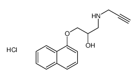 1-naphthalen-1-yloxy-3-(prop-2-ynylamino)propan-2-ol,hydrochloride Structure