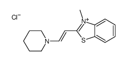 3-methyl-2-[2-piperidinovinyl]benzothiazolium chloride Structure