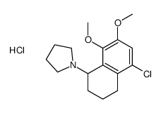 1-(5-chloro-7,8-dimethoxy-1,2,3,4-tetrahydronaphthalen-1-yl)pyrrolidine,hydrochloride Structure