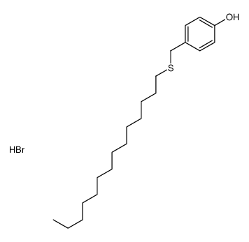 (4-hydroxyphenyl)methyl-tetradecylsulfanium,bromide Structure