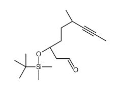 (3R,6S)-3-[tert-butyl(dimethyl)silyl]oxy-6-methylnon-7-ynal结构式
