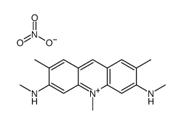3-N,6-N,2,7,10-pentamethylacridin-10-ium-3,6-diamine,nitrate结构式