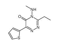 3-ethyl-4-(methylamino)-6-thiophen-2-yl-1,2,4-triazin-5-one结构式