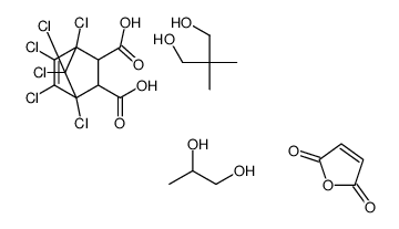 1,4,5,6,7,7-六氯双环[2.2.1]庚-5-烯-2,3-二羧酸与2,2-二甲基-1,3-丙二醇、2,5-呋喃二酮和1,2-丙二醇的聚合物结构式