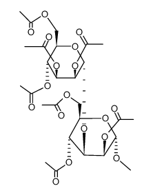 2,3,4,6-tetra-O-acetyl-α-D-mannopyranose-(1-3)-methyl 2,4,6-tri-O-acetyl-α-D-mannopyranoside结构式