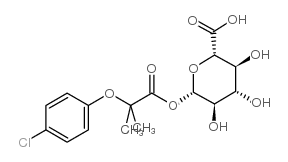 Clofibric Acid Acyl-b-D-glucuronide Structure