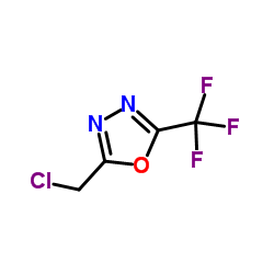 5-氯甲基-2-三氟甲基-1,3,4-噁二唑结构式