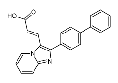 3-(2-联苯-4-基-咪唑[1,2-a]吡啶-3-基)丙烯酸结构式