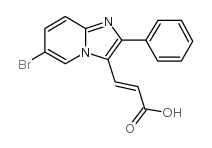 3-(6-溴-2-苯基咪唑[1,2-A]吡啶-3-基)丙烯酸结构式
