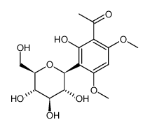 1-(3-β-D-glucopyranosyl-2-hydroxy-4,6-dimethoxy-phenyl)-ethanone结构式