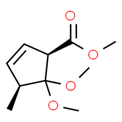 2-Cyclopentene-1-carboxylicacid,5,5-dimethoxy-4-methyl-,methylester,(1R,4S)-rel-(9CI)结构式