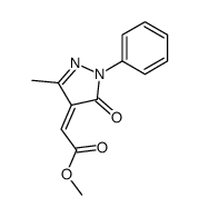 Z-4-carbomethoxymethylen-3-methyl-1-phenyl-5-pyrazolone Structure