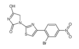1-(4-(2-Bromo-4-nitrophenyl)-2-thiazolyl)hydantoin Structure