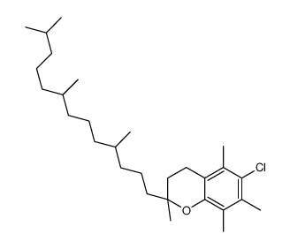2,5,7,8-tetramethyl-2-(4,8,12-trimethyltridecyl)-6-chlorochroman结构式