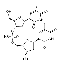 SP-thymidylyl-3',5'-thymidine phosphoromonothiolate结构式