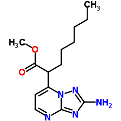 Methyl 2-(2-amino[1,2,4]triazolo[1,5-a]pyrimidin-7-yl)octanoate Structure