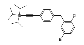 [4-(5-bromo-2-chloro-benzyl)-phenylethynyl]-triisopropyl-silane Structure