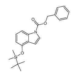 benzyl 4-(tert-butyldimethylsilyloxy)indole-1-carboxylate结构式