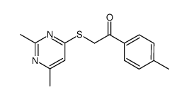 4'-methyl-ω-(4-(2,6-dimethylpyrimidinyl)thio)-acetophenone Structure