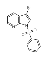3-溴-1-甲基磺酰基-1H-吡咯并[2,3-B]吡啶结构式
