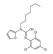 1-(furan-2-yl)-1-heptyl-3-(2,4,6-trichlorophenyl)urea结构式