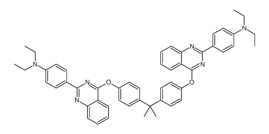 4,4’-[(1-甲基亚乙基)双(4,1-亚苯基氧基-4,2-喹唑二基)双(N,N-二乙基)苯胺结构式