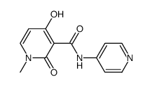 N-(4-pyridyl)-1-methyl-4-hydroxy-2-oxo-1,2-dihydropyridine-3-carboxamide Structure