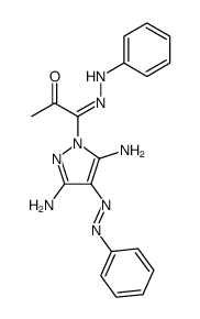 3,5-diamino-4-phenylazo-1-<α-phenylhydrazono-α-(acetyl)methyl>pyrazole Structure