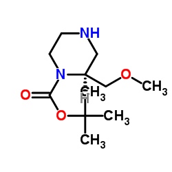 (S)-tert-Butyl 3-(methoxymethyl)piperazine-1-carboxylate Structure