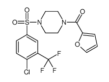 [4-[4-chloro-3-(trifluoromethyl)phenyl]sulfonylpiperazin-1-yl]-(furan-2-yl)methanone Structure