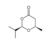 (2R,6R)-2-isopropyl-6-methyl-1,3-dioxan-4-on Structure