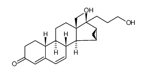 17β-hydroxy-17α-(3-hydroxypropanyl)-18-methyl-15β,16β-methylene-estra-4,6-dien-3-one Structure