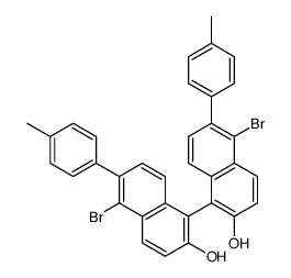 5-bromo-1-[5-bromo-2-hydroxy-6-(4-methylphenyl)naphthalen-1-yl]-6-(4-methylphenyl)naphthalen-2-ol Structure