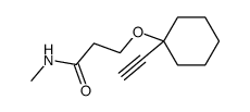 3-(1-ethynyl-cyclohexyloxy)-propionic acid methylamide结构式