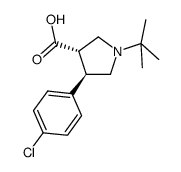 (3S,4R)-1-t-butyl-4-(4-chlorophenyl)pyrrolidine-3-carboxylic acid结构式