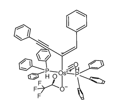 carbonyl(η1-1,4-diphenylbut-1-en-3-yn-2-yl)trifluoroacetatobis(triphenylphosphine)osmium(II) Structure