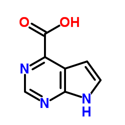 7H-吡咯并[2,3-d]嘧啶-4-羧酸结构式
