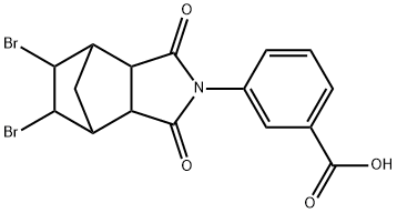 3-(5,6-Dibromo-1,3-dioxooctahydro-2H-4,7-methanoisoindol-2-yl)benzoic acid结构式