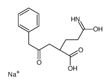 sodium,(2R)-2-(3-amino-3-oxopropyl)-4-oxo-5-phenylpentanoic acid Structure
