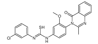 1-(3-chlorophenyl)-3-[3-methoxy-4-(2-methyl-4-oxoquinazolin-3-yl)phenyl]thiourea结构式