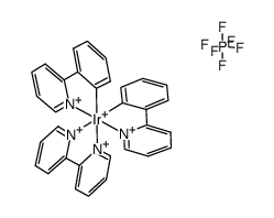 (2,2'-联吡啶)双(2-苯基吡啶)铱(III)六氟磷酸盐结构式