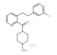 [3-[2-(3-氯苯基)乙基]-2-吡啶基](1-甲基-4-哌啶基)甲酮盐酸盐结构式