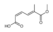(2Z,4Z)-6-methoxy-5-methyl-6-oxohexa-2,4-dienoic acid Structure