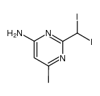 4-Amino-2-diiodmethyl-6-methyl-pyrimidin Structure