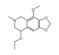 5,6,7,8-Tetrahydro-8-ethoxy-4-methoxy-6-methyl-1,3-dioxolo[4,5-g]isoquinoline结构式