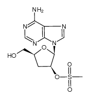 9-(2-O-mesyl-3-deoxy-β-D-threo-pentofuranosyl)adenine Structure