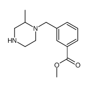 methyl 3-[(2-methylpiperazin-1-yl)methyl]benzoate Structure