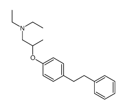 N,N-diethyl-2-[4-(2-phenylethyl)phenoxy]propan-1-amine结构式