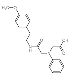 [(2-{[2-(4-Methoxyphenyl)ethyl]amino}-2-oxoethyl)-(phenyl)amino]acetic acid Structure